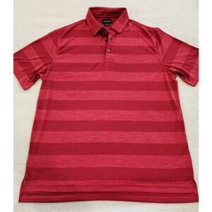 Chase 54 Charter Polo Shirt Mens Large Golf Red Striped Short Sleeve